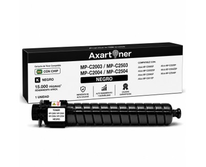 Compatible Ricoh Aficio MP-C2003 / MP-C2004 / MP-C2011 / MP-C2503 / MP-C2504 Negro Cartucho de Toner 841925 / 841918