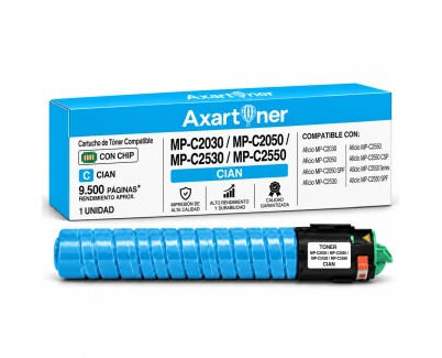 Compatible Ricoh Aficio MP-C2030 / MP-C2050 / MP-C2530 / MP-C2550 Cyan Cartucho de Toner 842060 / 841197