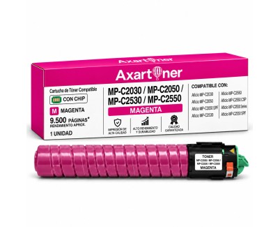 Compatible Ricoh Aficio MP-C2030 / MP-C2050 / MP-C2530 / MP-C2550 Magenta Cartucho de Toner 842059 / 841198