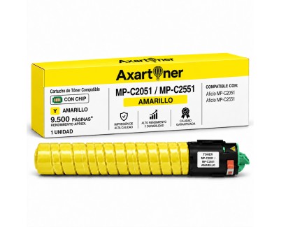 Compatible Ricoh Aficio MP-C2051 / MP-C2551 Amarillo Cartucho de Toner 842062 / 841507 MPC2051, MPC2551