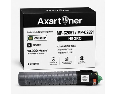 Compatible Ricoh Aficio MP-C2051 / MP-C2551 Negro Cartucho de Toner 842061 / 841504 / 841587 / 842465 MPC2051, MPC2551