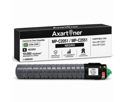 Compatible Ricoh Aficio MP-C2051 / MP-C2551 Negro Cartucho de Toner 842061 / 841504 / 841587 / 842465 MPC2051, MPC2551