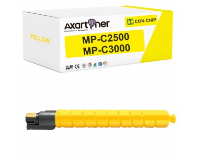 Compatible Ricoh Aficio MP-C2500 / MP-C3000 Amarillo Cartucho de Toner 888641 / 888637 MPC2500, MPC3000