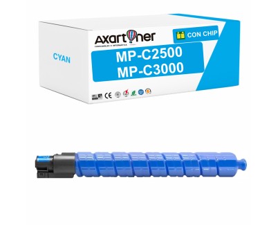 Compatible Ricoh Aficio MP-C2500 / MP-C3000 Cyan Cartucho de Toner 888643 / 888639 MPC2500, MPC3000