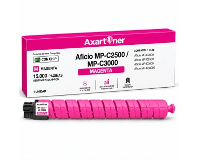 Compatible Ricoh Aficio MP-C2500 / MP-C3000 Magenta Cartucho de Toner 888642 / 888638 MPC2500, MPC3000