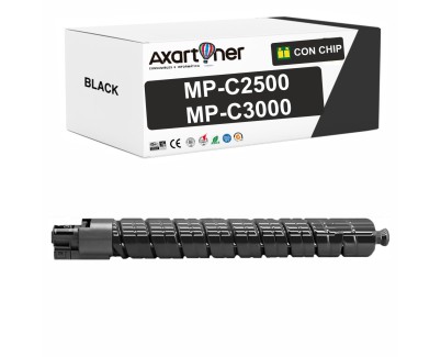 Compatible Ricoh Aficio MP-C2500 / MP-C3000 Negro Cartucho de Toner 888640 / 888636 MPC2500, MPC3000