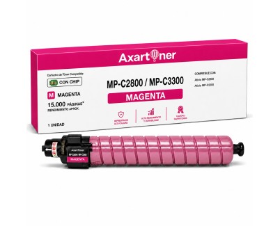 Compatible Ricoh Aficio MP-C2800 / MP-C3300 Magenta Cartucho de Toner 841126 MPC2800 / MPC3300