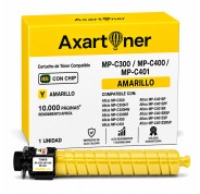 Compatible Ricoh Aficio MP-C300 / MP-C400 / MP-C401 Amarillo Cartucho de Toner 841553 / 841302 MPC300, MPC400, MPC401