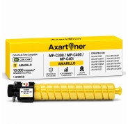 Compatible Ricoh Aficio MP-C300 / MP-C400 / MP-C401 Amarillo Cartucho de Toner 841553 / 841302 MPC300, MPC400, MPC401