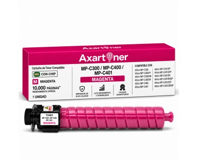 Compatible Ricoh Aficio MP-C300 / MP-C400 / MP-C401 Magenta Cartucho de Toner 841552 / 841301 MPC300, MPC400, MPC401