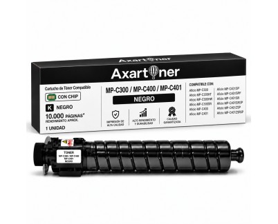 Compatible Ricoh Aficio MP-C300 / MP-C400 / MP-C401 Negro Cartucho de Toner 841550 / 841299 MPC400, MPC300, MPC401