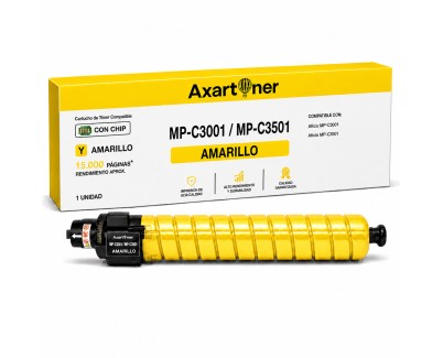 Compatible Ricoh Aficio MP-C3001 / MP-C3501 Amarillo Cartucho de Toner 842044 / 841425 MPC3001, MPC3501