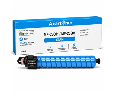 Compatible Ricoh Aficio MP-C3001 / MP-C3501 Cyan Cartucho de Toner 842046 / 841427 MPC3001, MPC3501