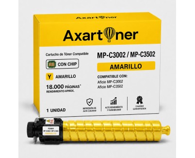 Compatible Ricoh Aficio MP-C3002 / MP-C3502 Amarillo Cartucho de Toner 842017 / 841652 / 841740