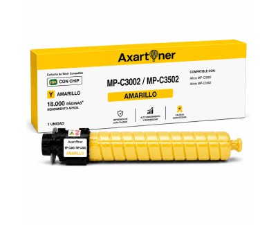 Compatible Ricoh Aficio MP-C3002 / MP-C3502 Amarillo Cartucho de Toner 842017 / 841652 / 841740