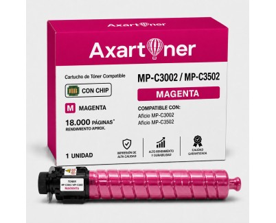 Compatible Ricoh Aficio MP-C3002 / MP-C3502 Magenta Cartucho de Toner 842018 / 841653 / 841741