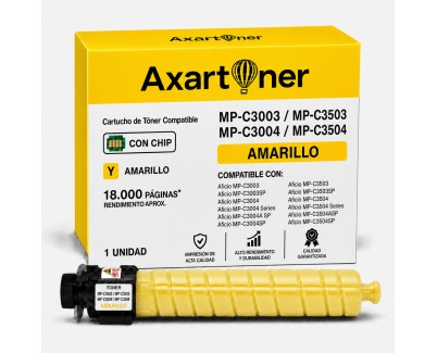 Compatible Ricoh Aficio MP-C3003 / MP-C3503 / MP-C3004 / MP-C3504 Amarillo Cartucho de Toner 841818 / 841814
