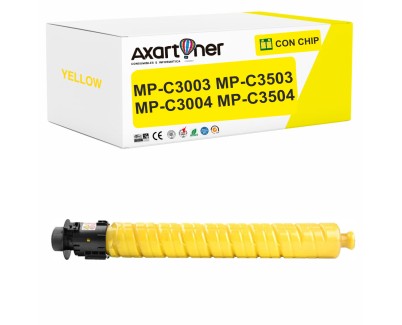Compatible Ricoh Aficio MP-C3003 / MP-C3503 / MP-C3004 / MP-C3504 Amarillo Cartucho de Toner 841818 / 841814