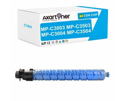 Compatible Ricoh Aficio MP-C3003 / MP-C3503 / MP-C3004 / MP-C3504 Cyan Cartucho de Toner 841820 / 841816