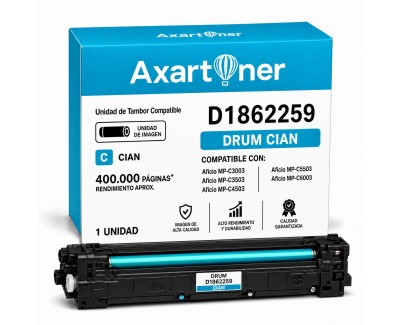 Compatible Ricoh Aficio MP-C3003 / MP-C3503 / MP-C4503 / MP-C5503 / MP-C6003 Cyan Tambor de Imagen (Drum) D1862259