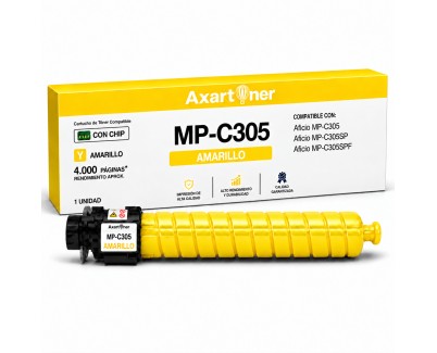 Compatible Ricoh Aficio MP-C305 / MP-C305SP / MP-C305SPF Amarillo Cartucho de Toner 842080 / 841597 / MPC305E