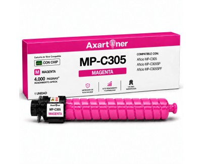 Compatible Ricoh Aficio MP-C305 / MP-C305SP / MP-C305SPF Magenta Cartucho de Toner 842081 / 841596 / MPC305E