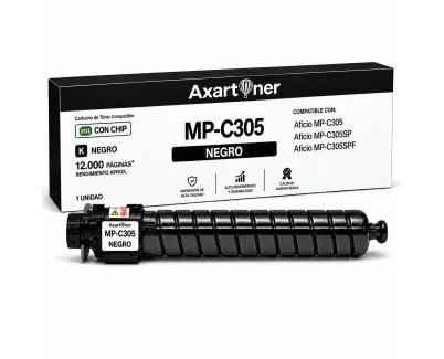 Compatible Ricoh Aficio MP-C305 / MP-C305SP / MP-C305SPF Negro Cartucho de Toner 842079 / 841618 / MPC305HEBK