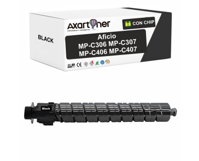Compatible Ricoh Aficio MP-C306 / MP-C307 / MP-C406 / MP-C407 Negro Cartucho de Toner 842095 / 842091 / 842211