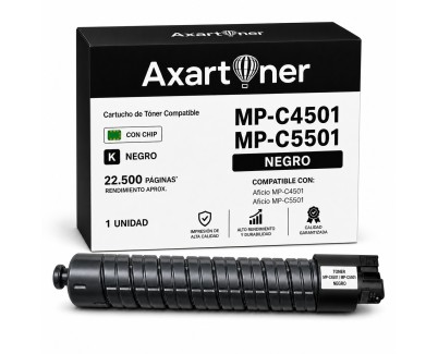 Compatible Ricoh Aficio MP-C4501 / MP-C5501 Negro Cartucho de Toner 842052 / 841583 / 841456 MPC4501, MPC5501