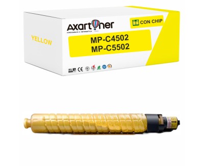 Compatible Ricoh Aficio MP-C4502 / MP-C4502AD / MP-C4502SPDF / MP-C5502 / MP-C5502SPDF Amarillo Cartucho de Toner 841684 / 841752 / TYPE5502E MPC4502, MPC5502