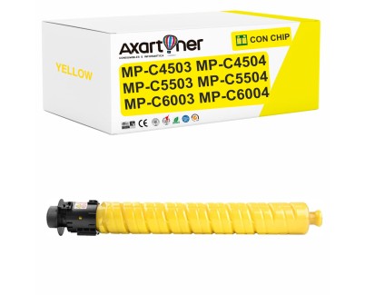 Compatible Ricoh Aficio MP-C4503 / MP-C4504 / MP-C5503 / MP-C5504 / MP-C6003 / MP-C6004 Amarillo Cartucho de Toner 841854 / 841850