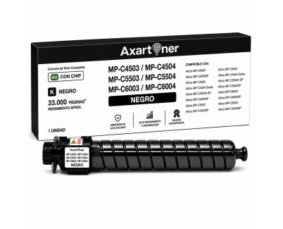 Compatible Ricoh Aficio MP-C4503 / MP-C4504 / MP-C5503 / MP-C5504 / MP-C6003 / MP-C6004 Negro Cartucho de Toner 841853 / 841849