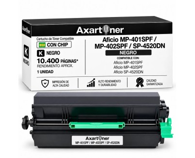 Compatible Ricoh Aficio MP401SPF / MP402SPF / SP4520DN Negro Cartucho de Toner 841887