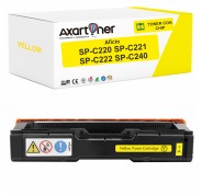 Compatible Ricoh Aficio SP-C220, SP-C221, SP-C222, SP-C240 Amarillo Cartucho de Toner 406106 SPC220, SPC221, SPC240