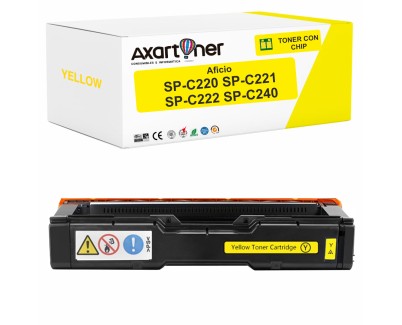 Compatible Ricoh Aficio SP-C220, SP-C221, SP-C222, SP-C240 Amarillo Cartucho de Toner 406106 SPC220, SPC221, SPC240