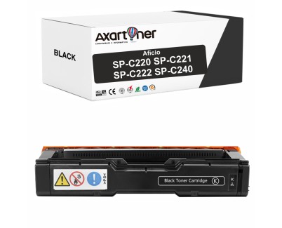 Compatible Ricoh Aficio SP-C220, SP-C221, SP-C222, SP-C240 Negro Cartucho de Toner 406094 SPC220, SPC221, SPC240