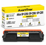 Compatible Ricoh Aficio SP-C250, SP-C260, SP-C261 Amarillo Cartucho de Toner 407546