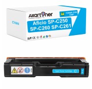 Compatible Ricoh Aficio SP-C250, SP-C260, SP-C261 Cyan Cartucho de Toner 407544