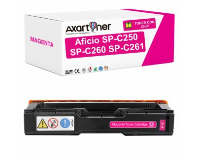 Compatible Ricoh Aficio SP-C250, SP-C260, SP-C261 Magenta Cartucho de Toner 407545