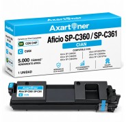 Compatible Ricoh Aficio SP-C360 / SP-C361 Cyan Cartucho de Toner 408189 / 408185 / 408251 / SPC360E / SPC360HE / SPC360X