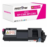 Compatible Ricoh Aficio SP-C360 / SP-C361 Magenta Cartucho de Toner 408190 / 408186 / 408252 / SPC360E / SPC360HE / SPC360X