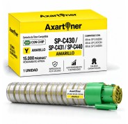Compatible Ricoh Aficio SP-C430DN / SP-C431DN / SP-C440DN Amarillo Cartucho de Toner 821095 / 821075 / 821205 / 821282