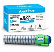 Compatible Ricoh Aficio SP-C430DN / SP-C431DN / SP-C440DN Cyan Cartucho de Toner 821097 / 821077 / 821207 / 821280