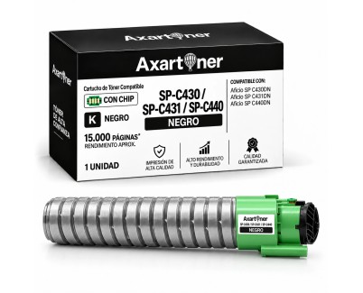 Compatible Ricoh Aficio SP-C430DN / SP-C431DN / SP-C440DN Negro Cartucho de Toner 821094 / 821074 / 821204 / 821279