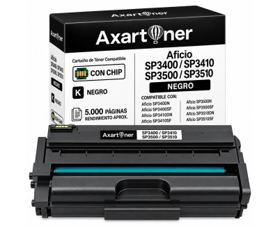Compatible Ricoh Aficio SP3400N SP3400SF SP3410DN SP3410SF SP3500N SP3500SF SP3510DN SP3510SF Negro Cartucho de Toner 406522 / 406990