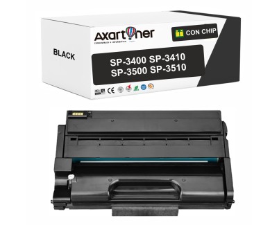 Compatible Ricoh Aficio SP3400N SP3400SF SP3410DN SP3410SF SP3500N SP3500SF SP3510DN SP3510SF Negro Cartucho de Toner 406522 / 406990