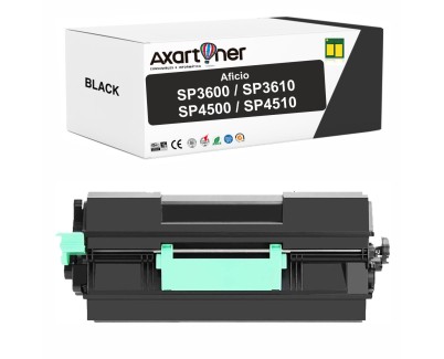 Compatible Ricoh Aficio SP3600, SP3610, SP4500, SP4510 Negro Cartucho de Toner SP4500HE / SP4500LE / SP4500E / 407318 / 407319 / 407323 / 407340