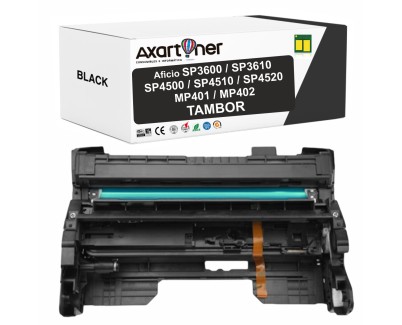 Compatible Ricoh Aficio SP3600, SP3610, SP4500, SP4510, SP4520, MP401SPF, MP402SPF Tambor de Imagen 407324 (Drum) Negro