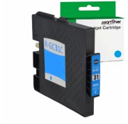 Compatible Ricoh GC31C Cyan Cartucho de Tinta Pigmentada 405689/405702 GC-31C