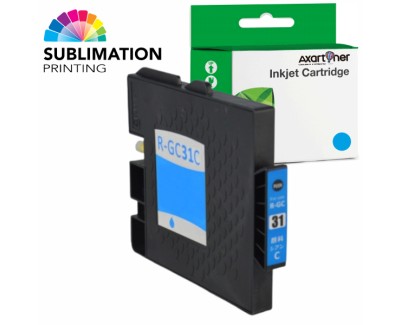 Compatible Ricoh GC31C Cyan Cartucho de Tinta Sublimacion 405689/405702 GC-31C